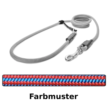 EASYLONG Hundeleine - M - 10m - rot und blau